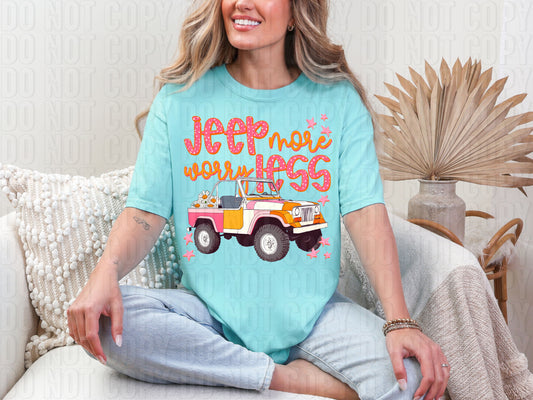 Jeep More Worry Less DTF Transfer