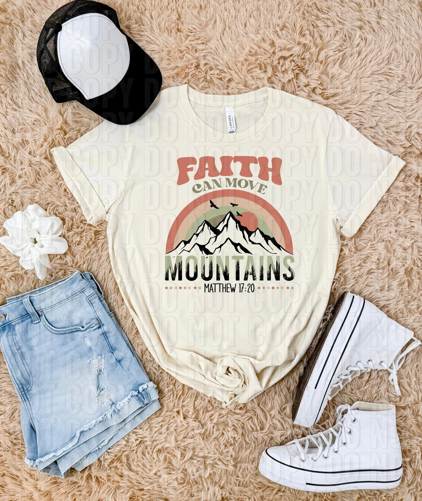 Faith Can Move Mountains Boho DTF Transfer