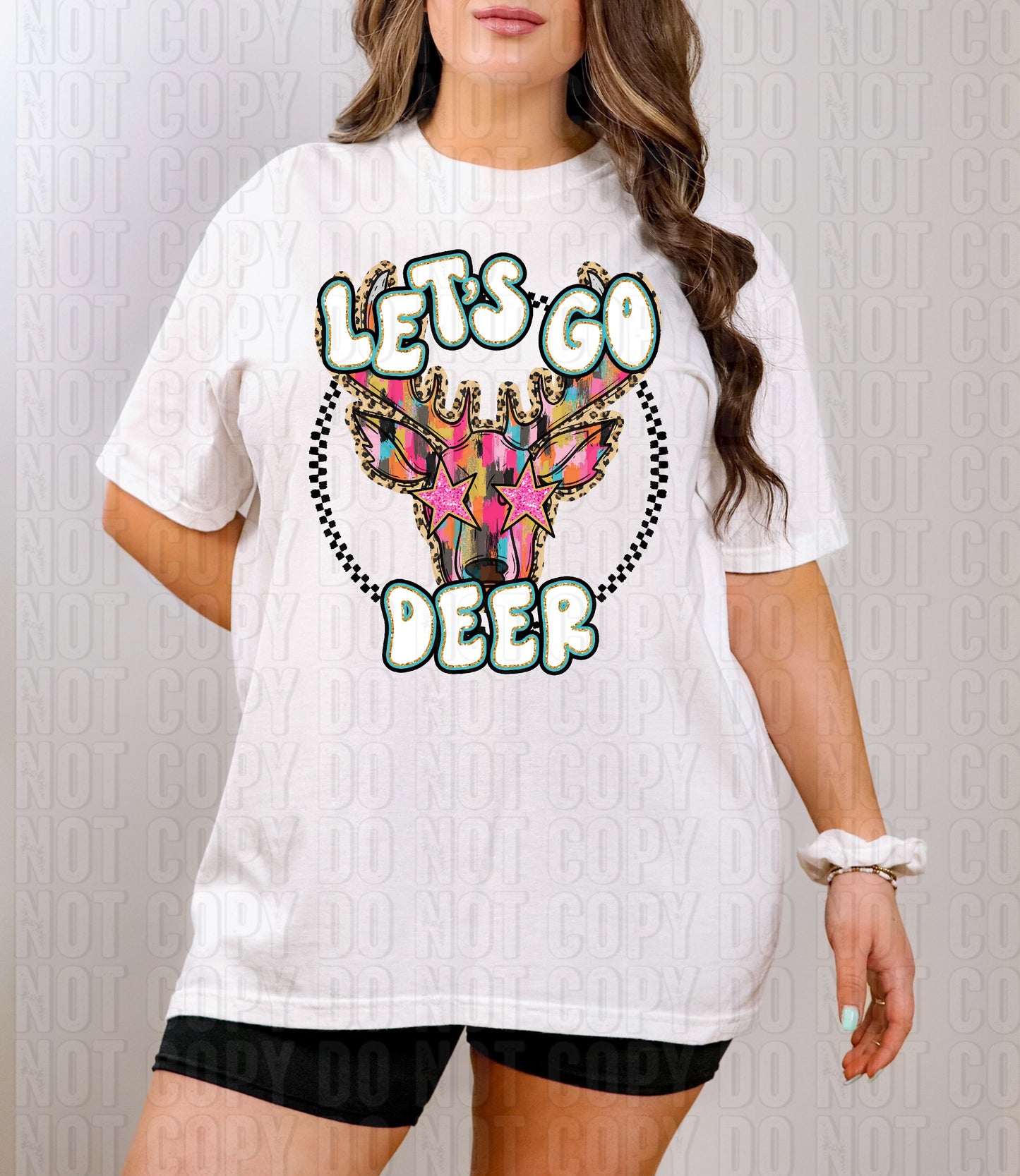 Let's Go Deer Mascot DTF Transfer