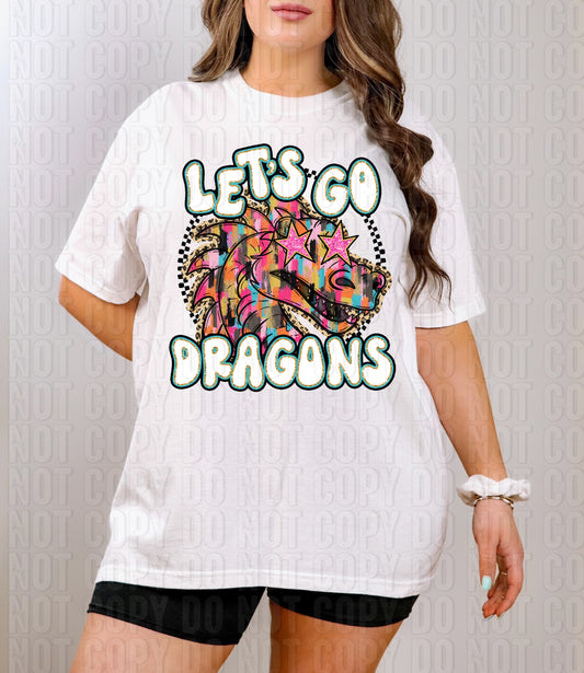 Let's Go Dragons 2 Mascot DTF Transfer