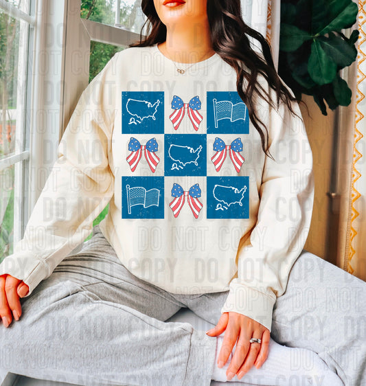 United States Flag Collage DTF Transfer