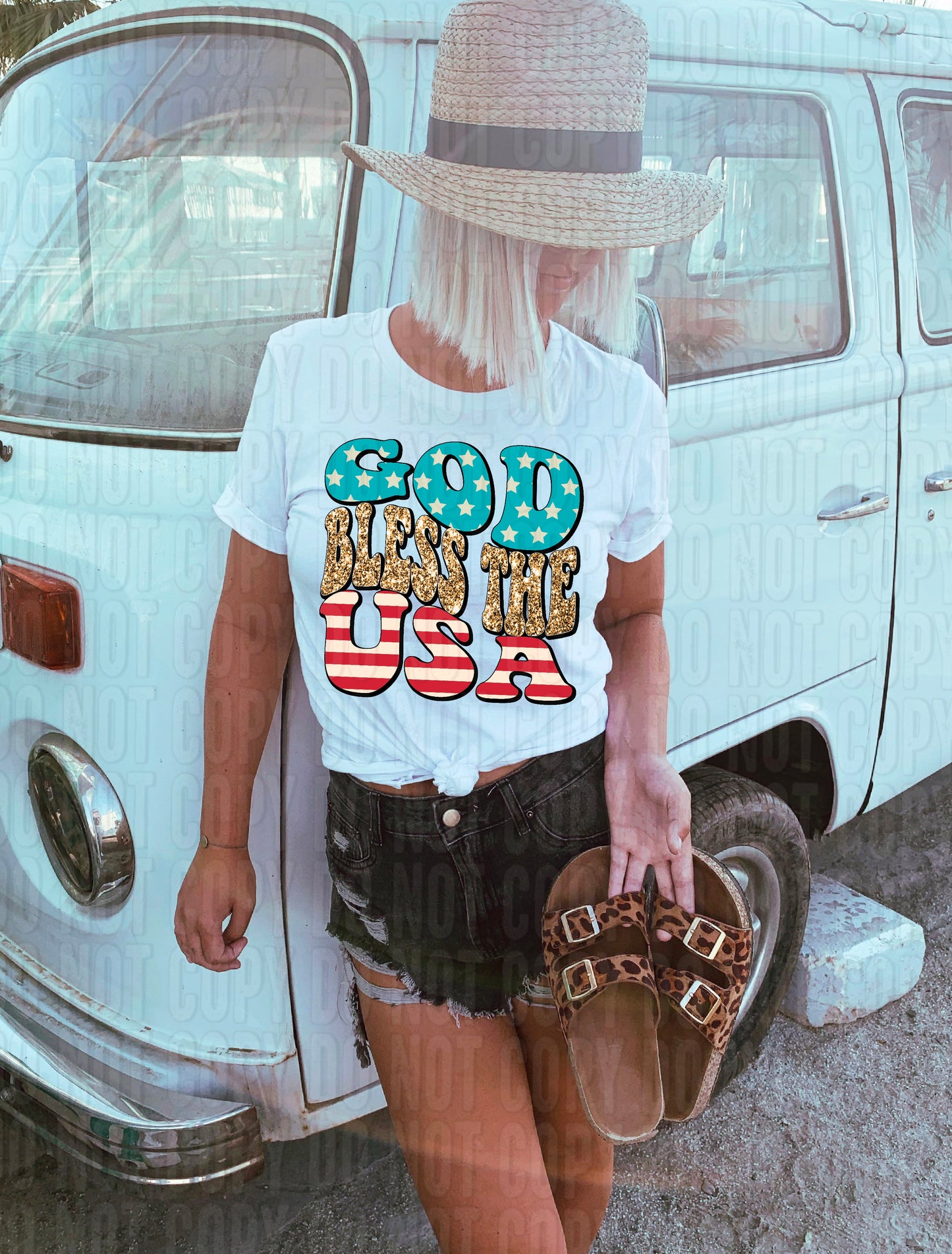 God Bless The USA DTF Transfer