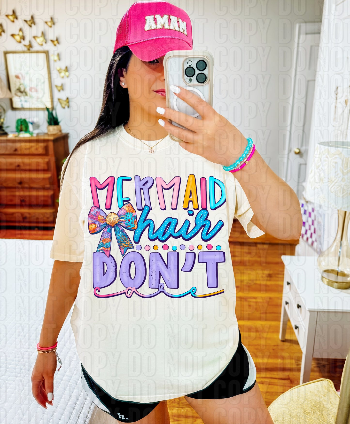 Mermaid Hair Don't Care DTF Transfer