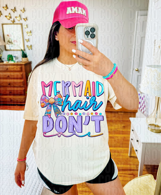 Mermaid Hair Don't Care DTF Transfer