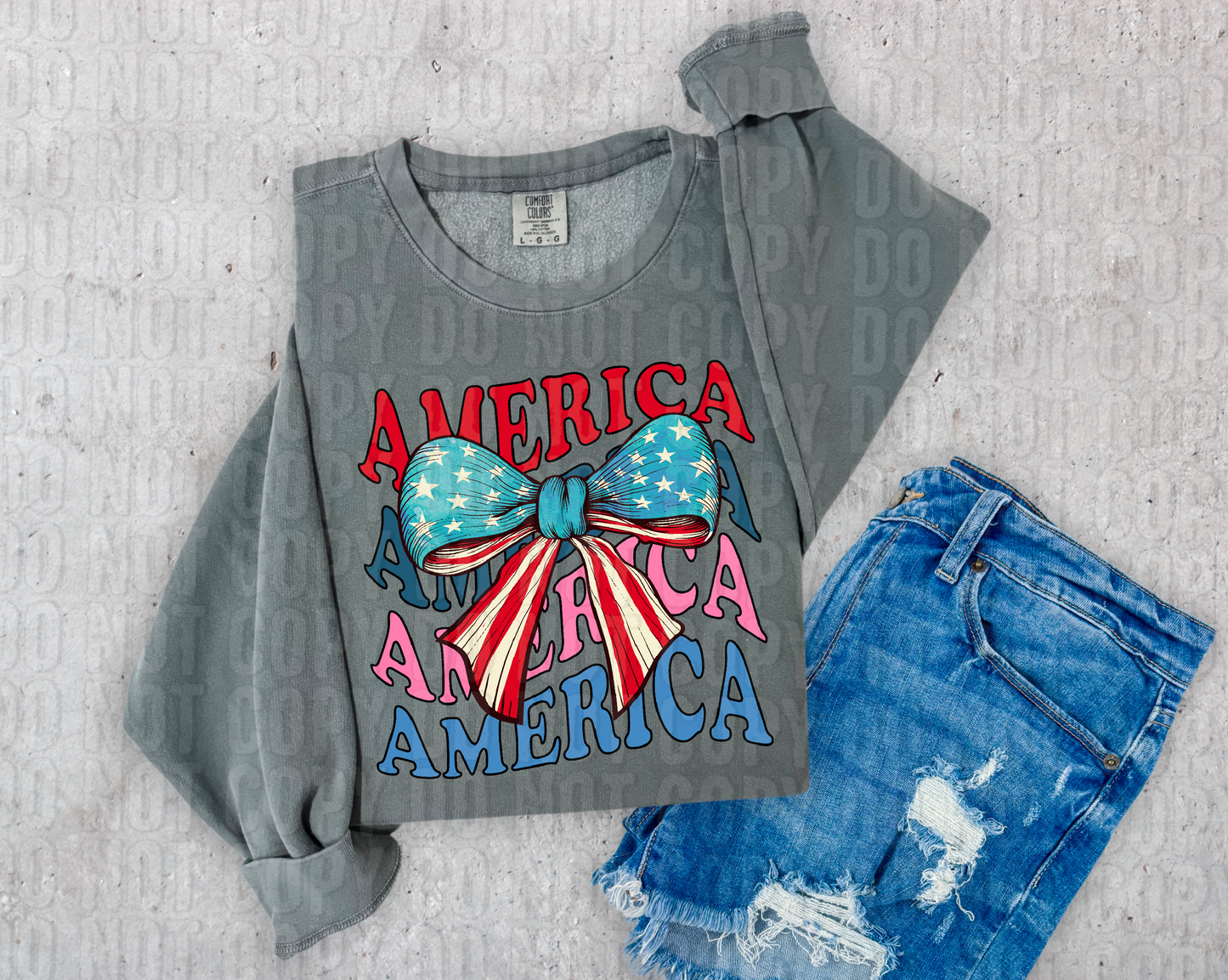 Patriotic America Stacked DTF Transfer