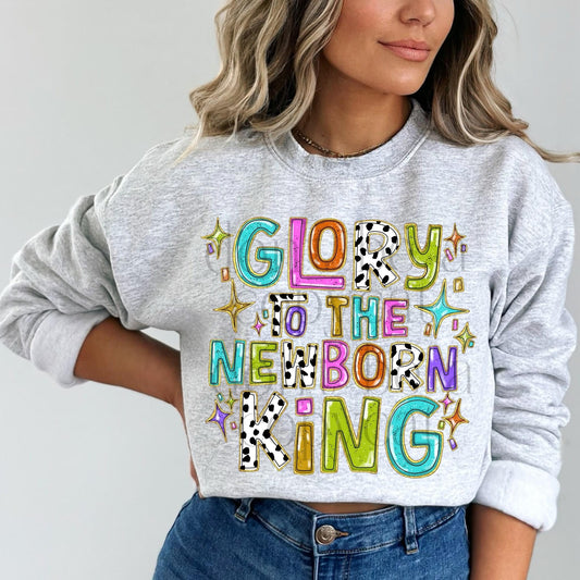 Glory To The Newborn King Colorful Dalmatian Dots DTF Transfer