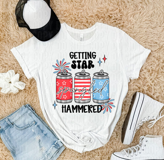 Star Spangled Hammered DTF Transfer