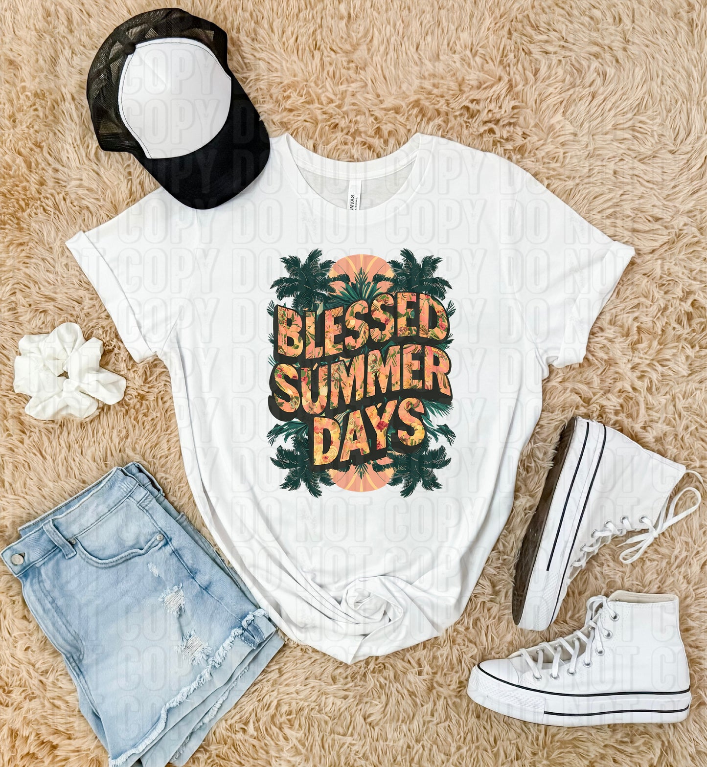 Blessed Summer Days Tropical DTF Transfer