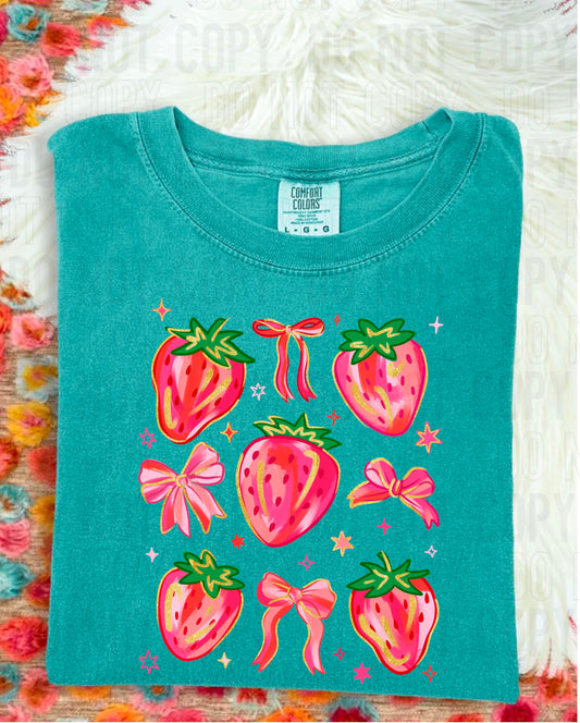 Strawberries Coquette Collage DTF Transfer