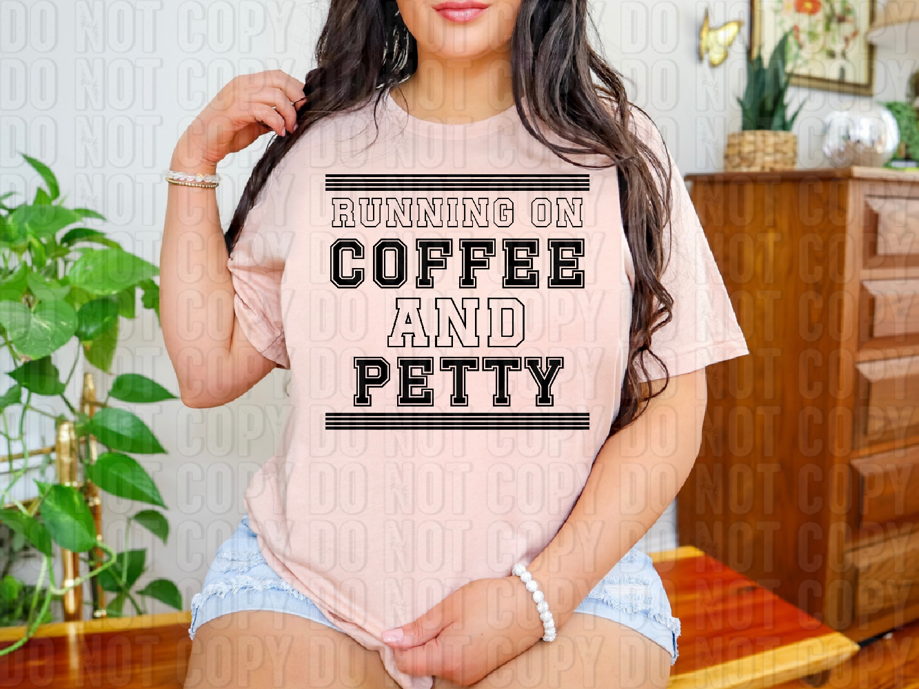 Running On Coffee And Petty DTF Transfer