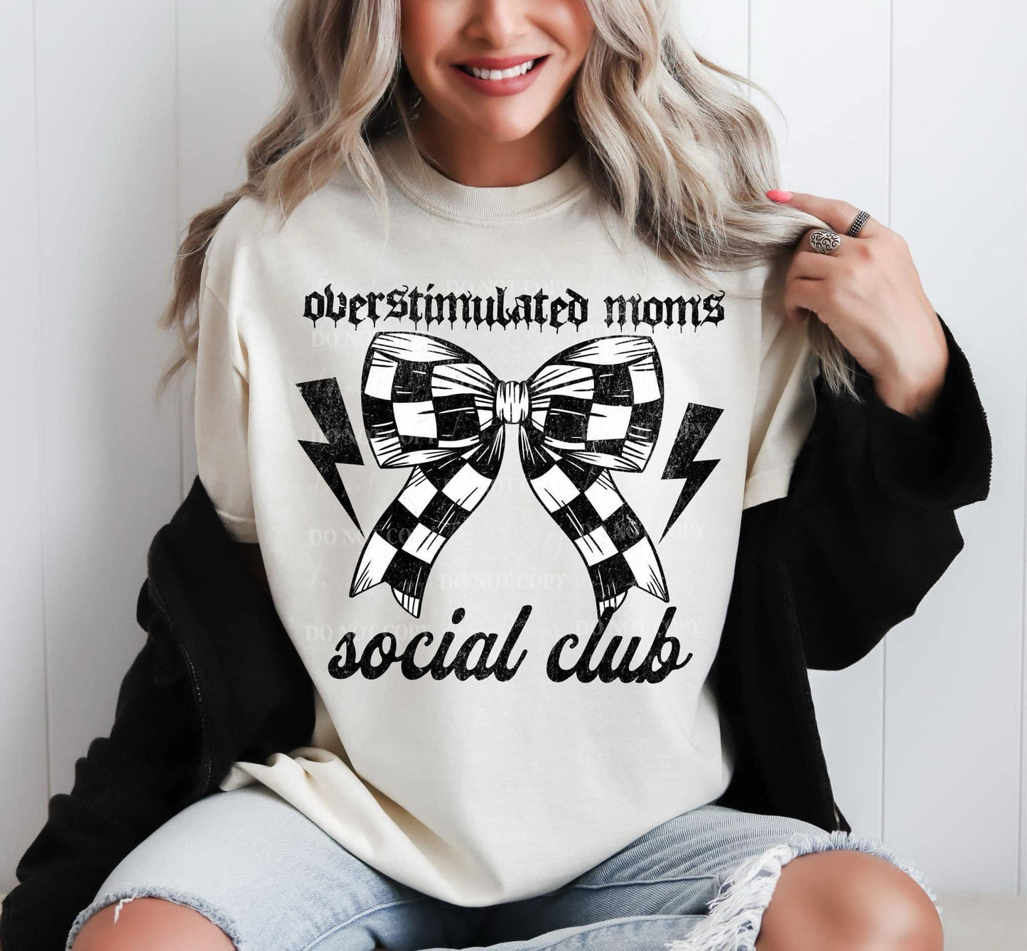 Overstimulated Moms Social Club Coquette DTF Transfer