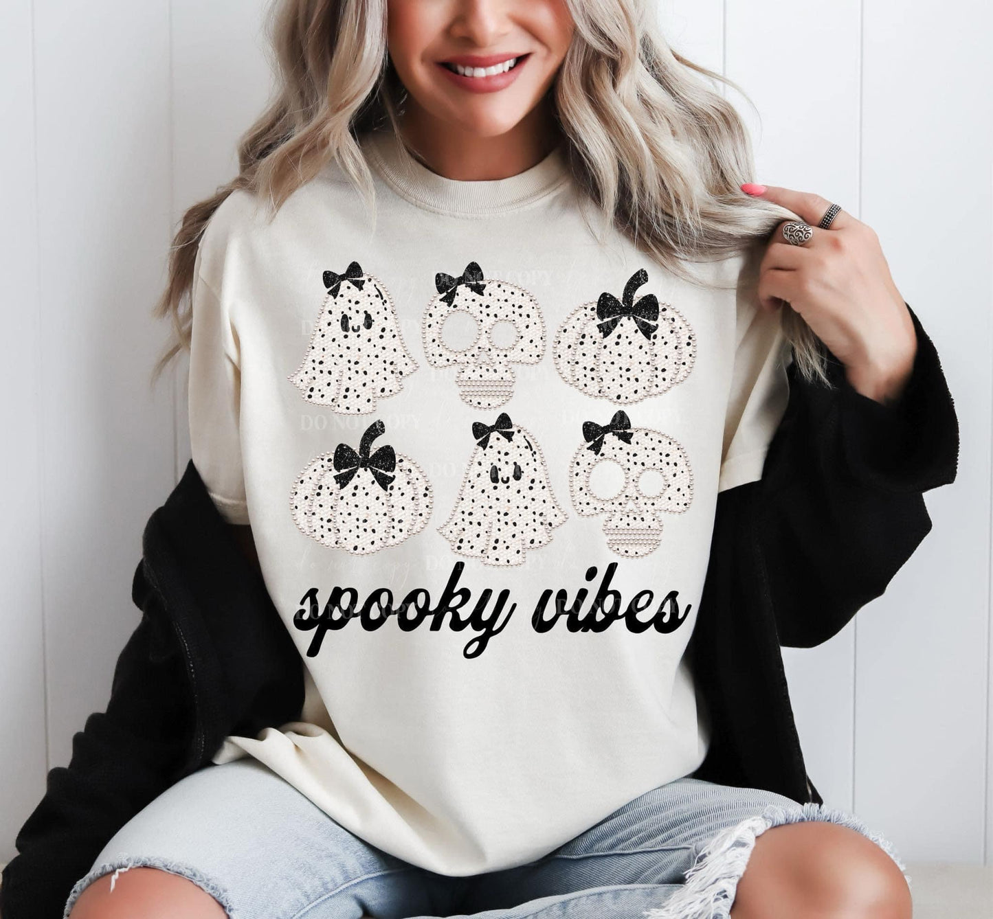 Spooky Vibes Dalmatian Dots DTF Transfer