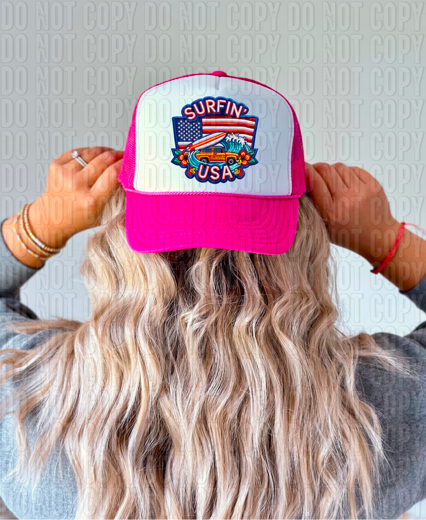 Surfin' USA Hat Patch DTF Transfer