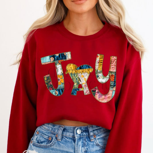 Joy Stitched Word DTF Transfer