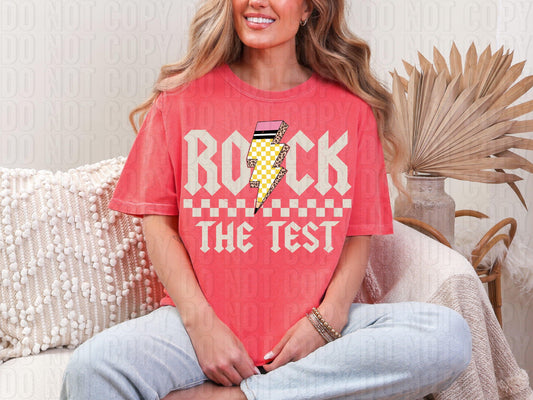 Rock The Test Cheetah Pencil DTF Transfer