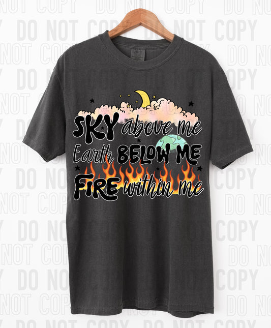 Fire Within Me DTF Transfer