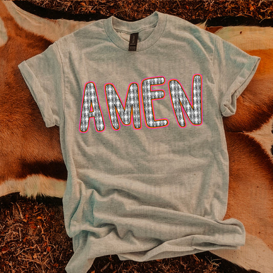 Amen Snake Skin And Pink DTF Transfer