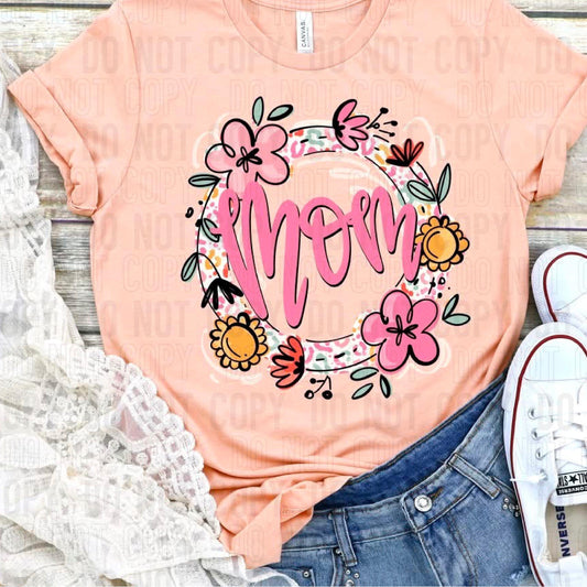 Mom Leopard Floral DTF Transfer