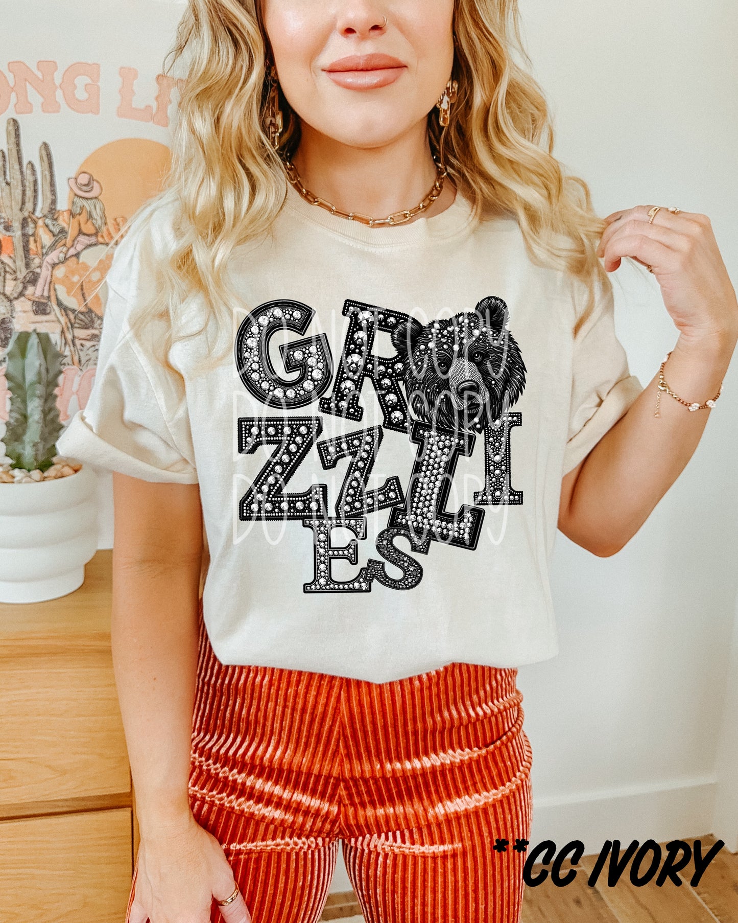 Rhinestone Spirit Mascots DTF Transfer