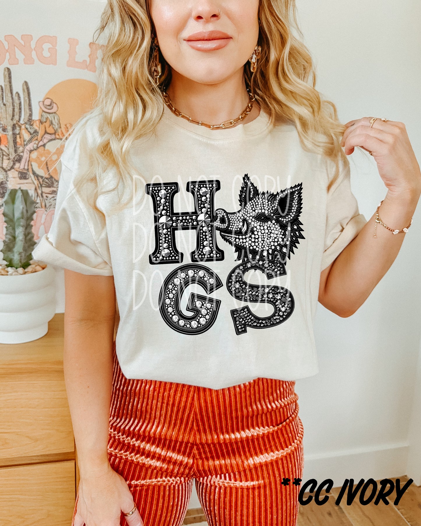 Rhinestone Spirit Mascots DTF Transfer