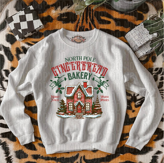 North Pole Gingerbread Bakery DTF Transfer