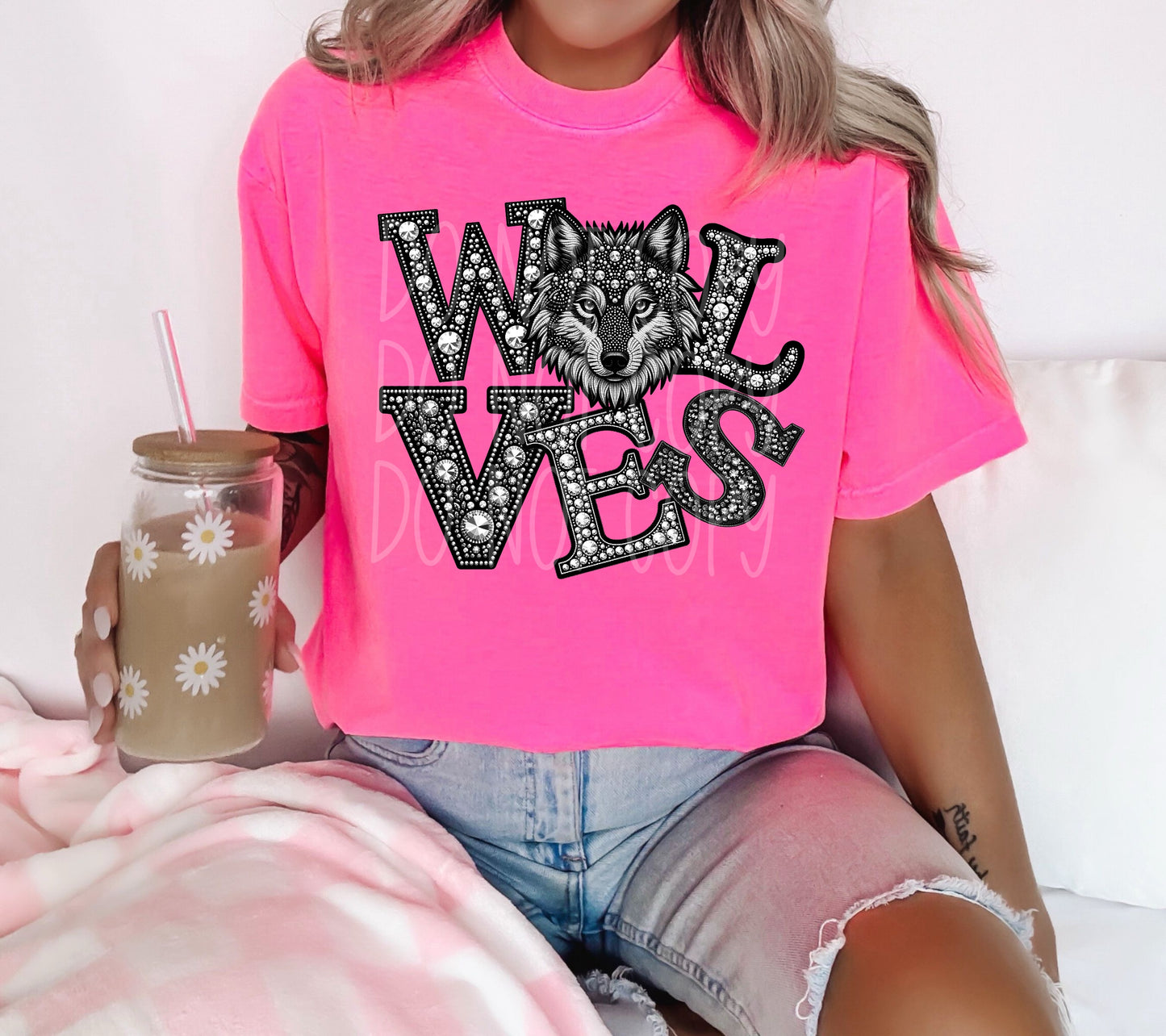 Rhinestone Spirit Mascots DTF Transfer