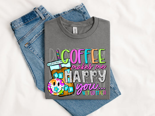 Coffee Makes Me Happy DTF Transfer