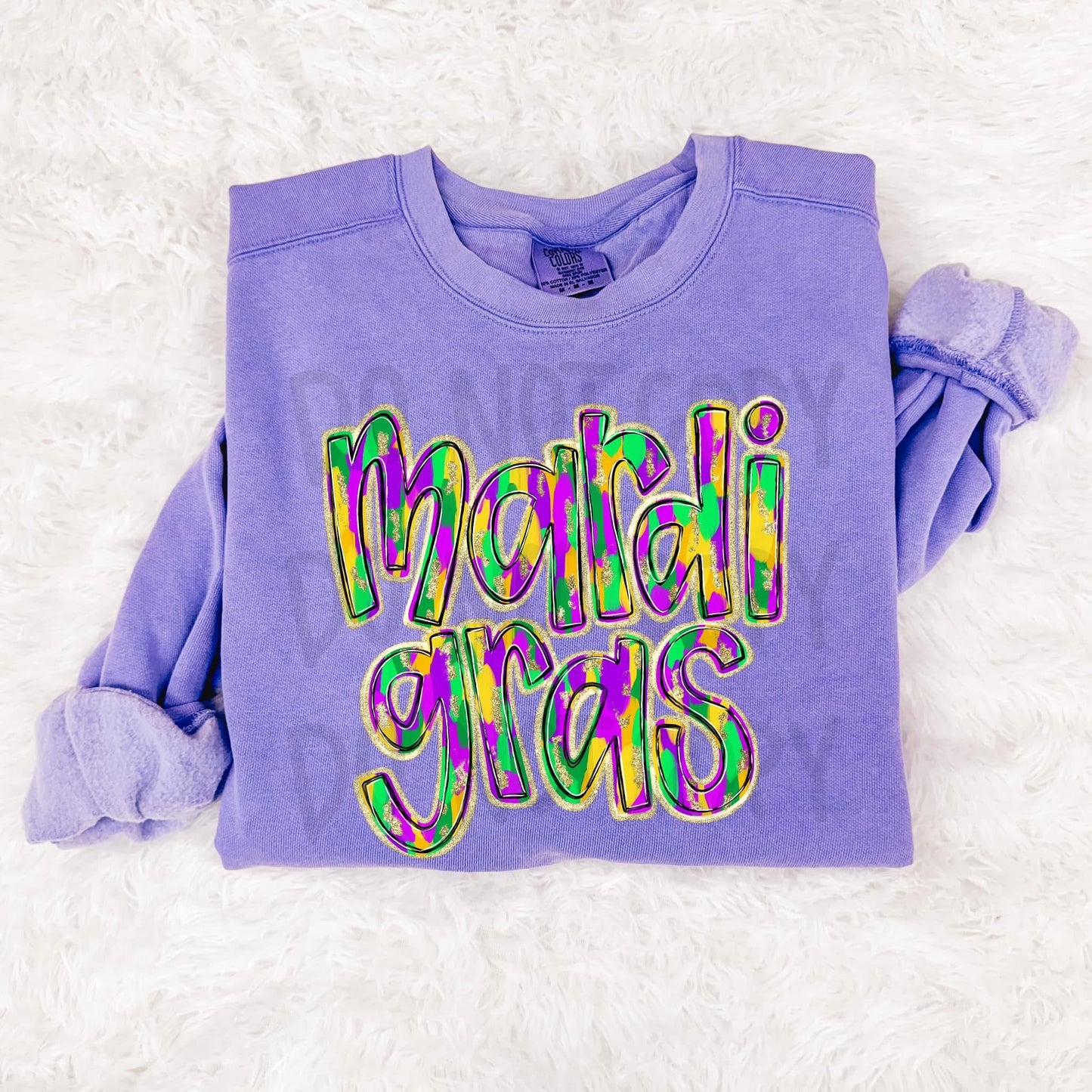 Mardi Gras Brushstroke DTF Transfer