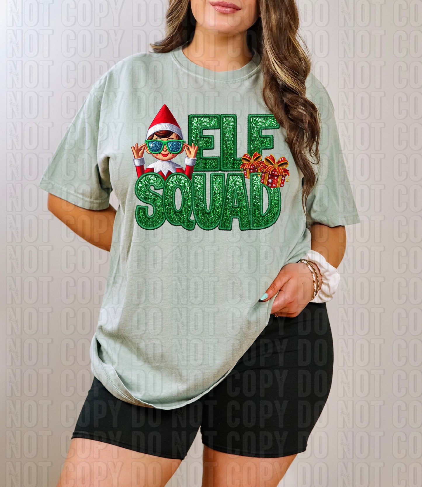 Elf Squad Faux Embroidery 2 DTF Transfer