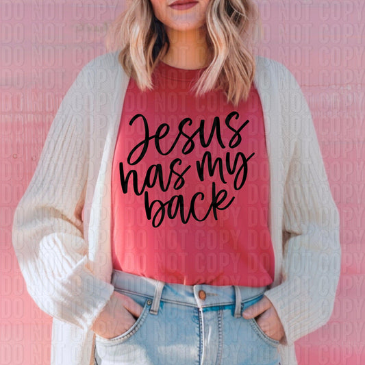 Jesus Has My Back DTF Transfer