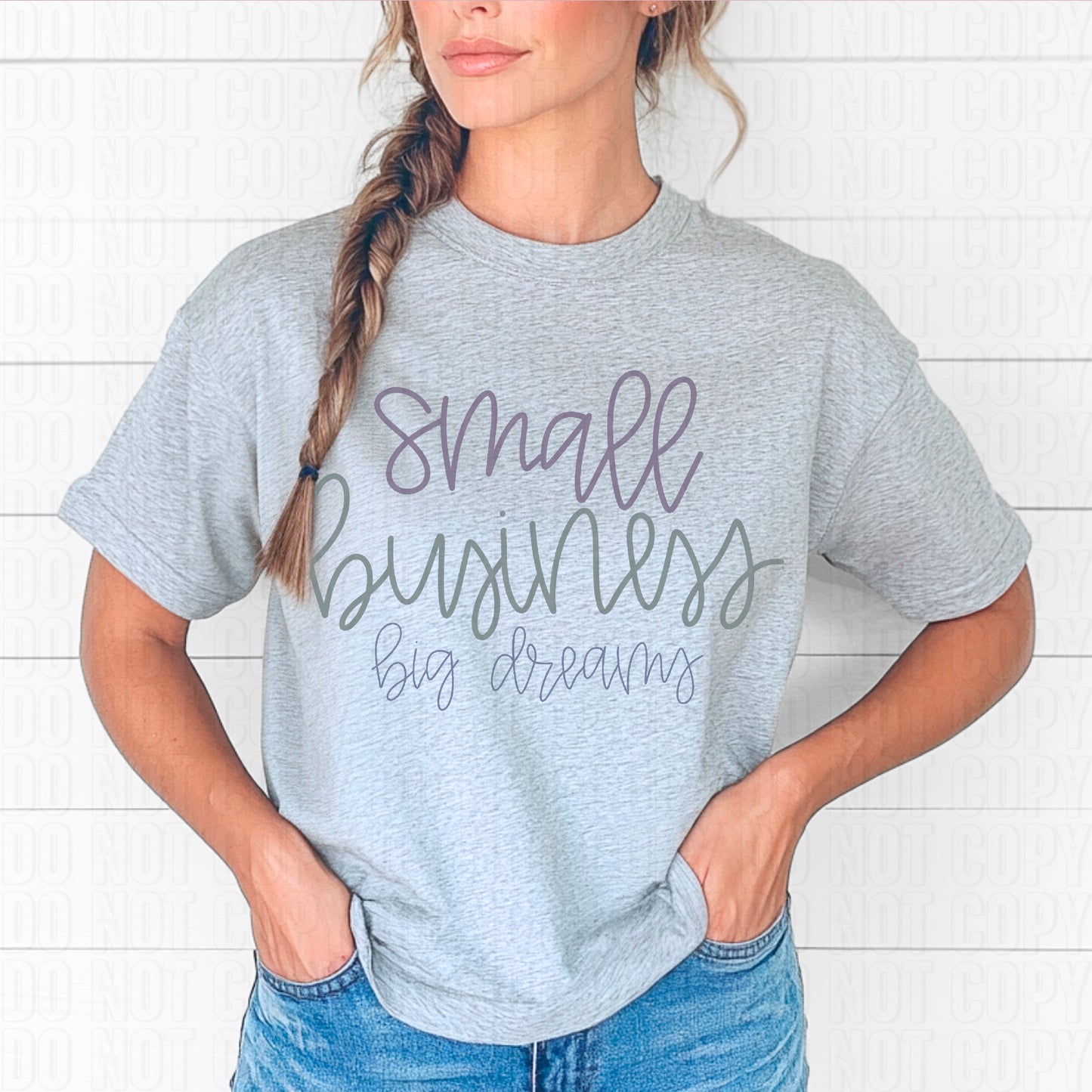 Small Business Big Dreams Purple DTF Transfer