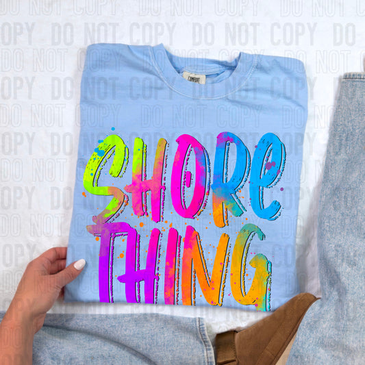 Shore Thing Colorful DTF Transfer