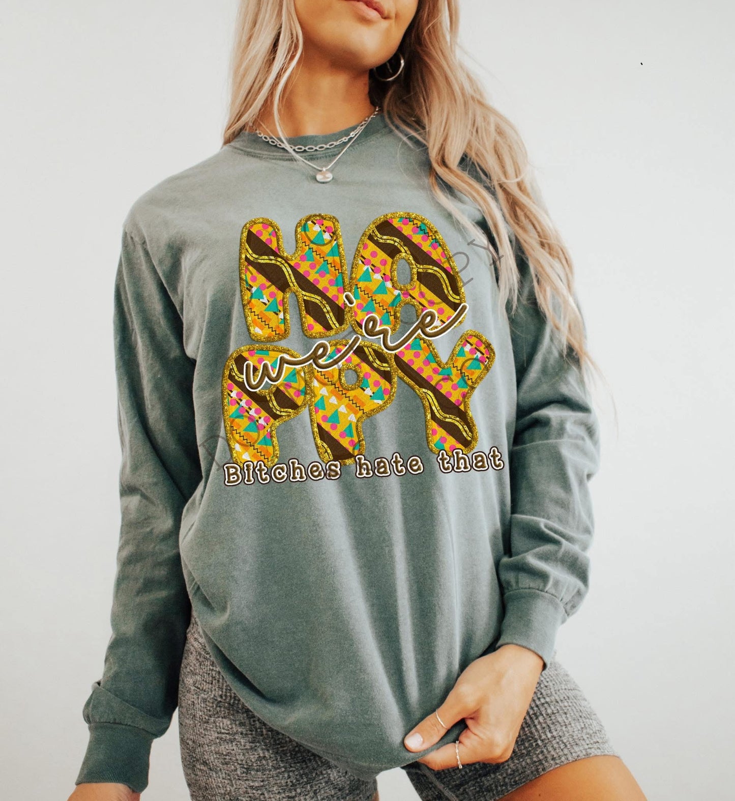 We're Happy DTF Transfer