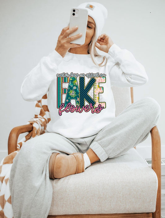 Water Has No Effect On Fake Flowers DTF Transfer