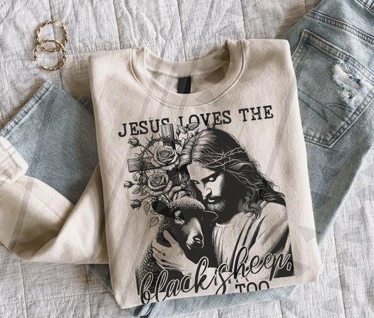 Jesus Loves The Black Sheep Too DTF Transfer