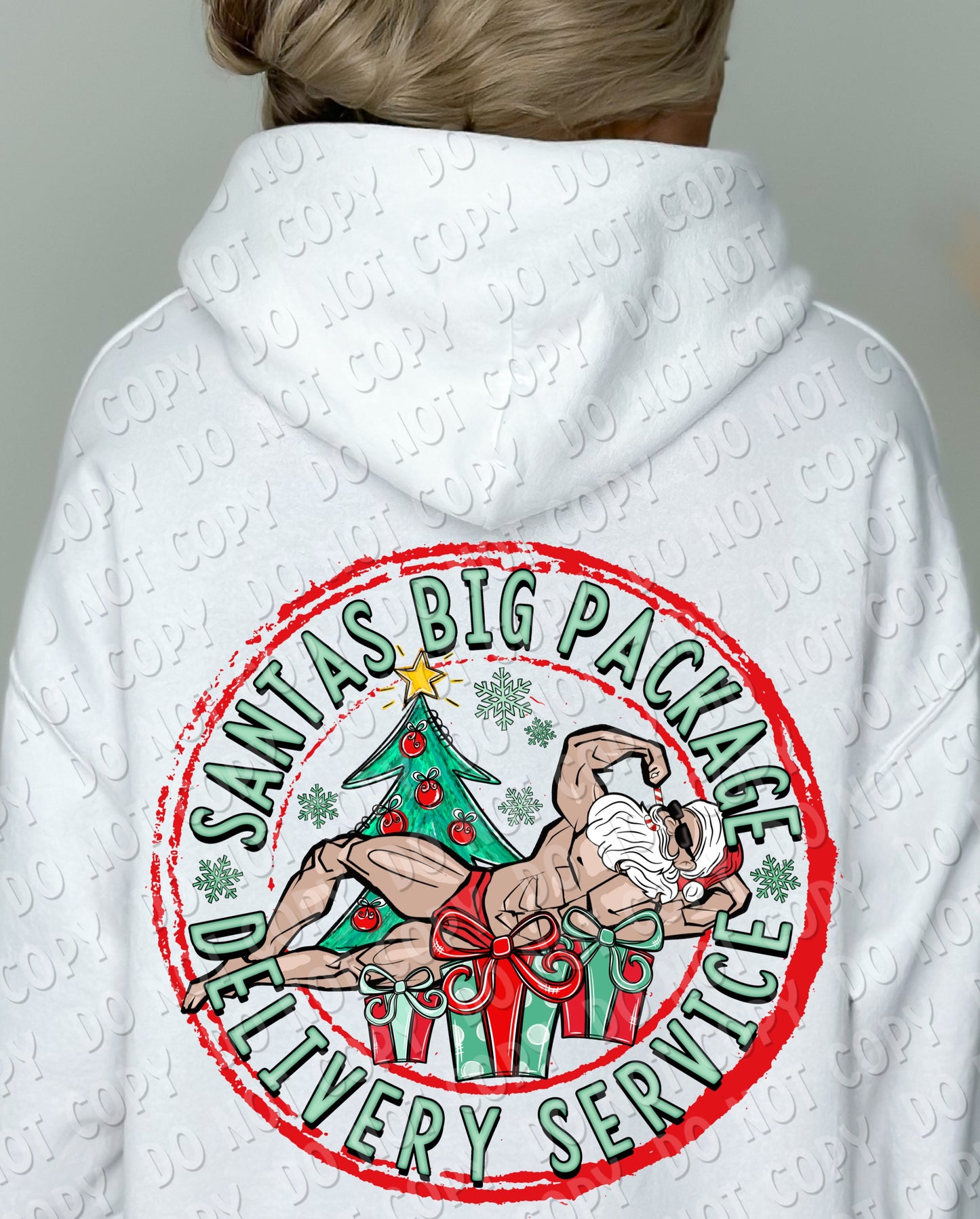 Santa's Big Package Front/Back DTF Transfer