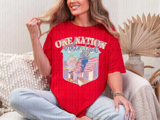 One Nation Under God Eagle DTF Transfer