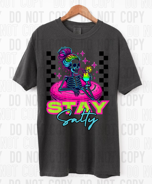 Stay Salty Skeleton DTF Transfer