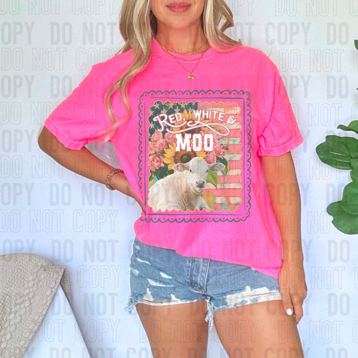 Red White And Moo DTF Transfer