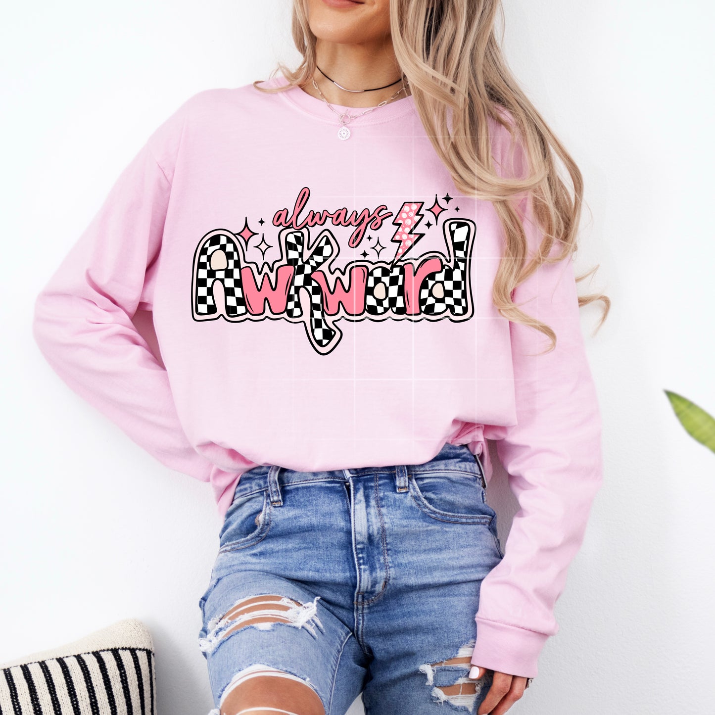 Always Awkward Pink DTF Transfer