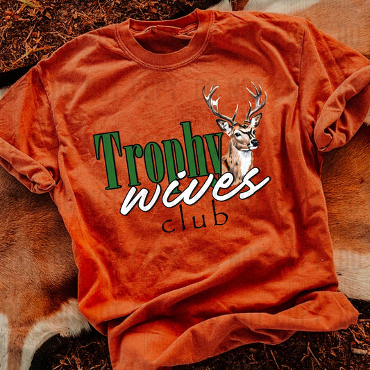 Trophy Wives Club Deer White DTF Transfer