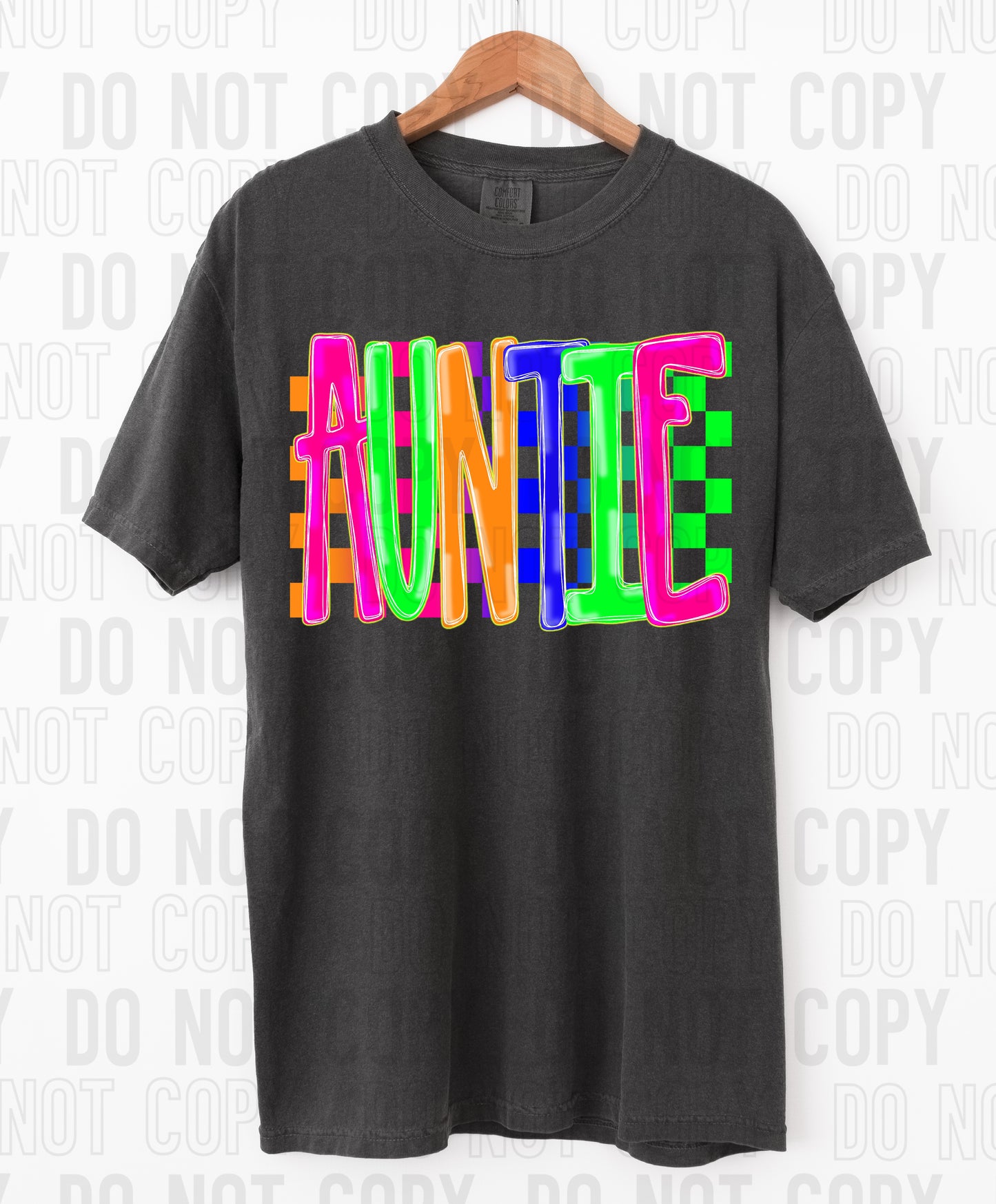 Auntie Bright Checkered DTF Transfer