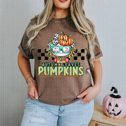 Autumn Leaves Pumpkins Please DTF Transfer