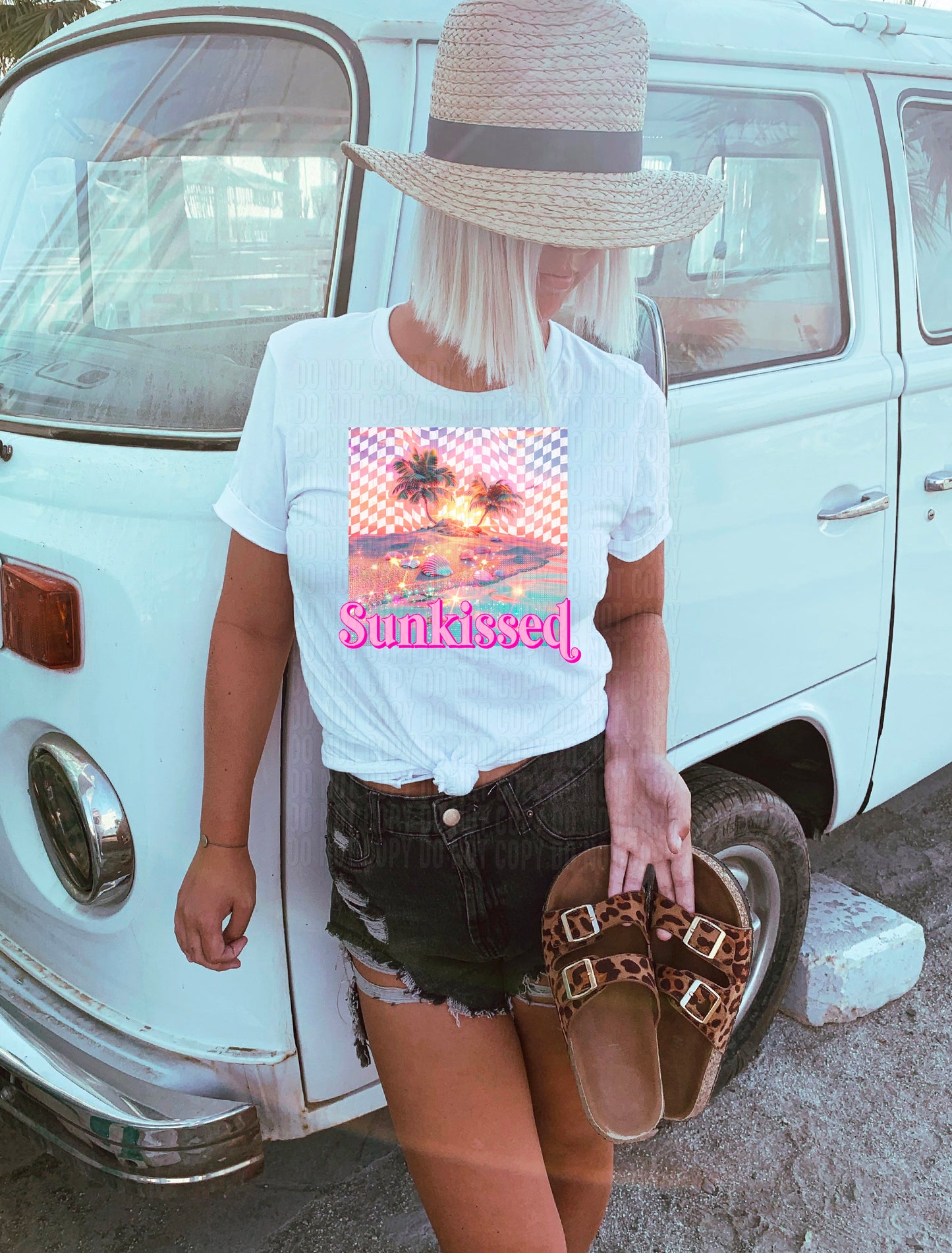 Sunkissed Checkered Sunset DTF Transfer