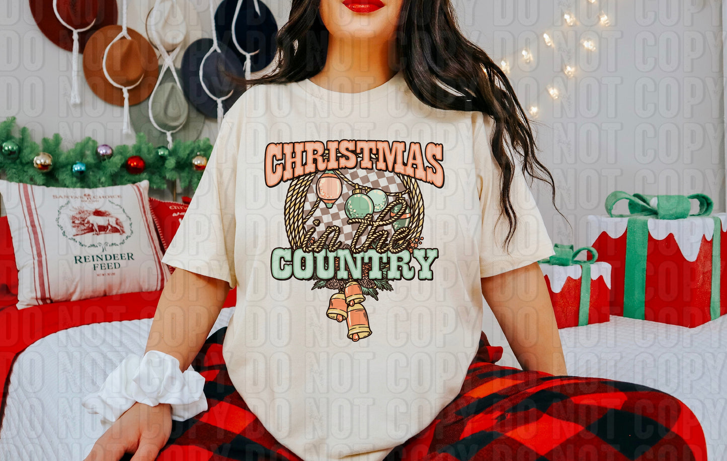 Christmas In The Country Pastel DTF Transfer