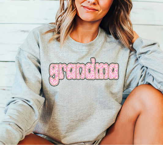 Grandma Groovy Flower Name DTF Transfer