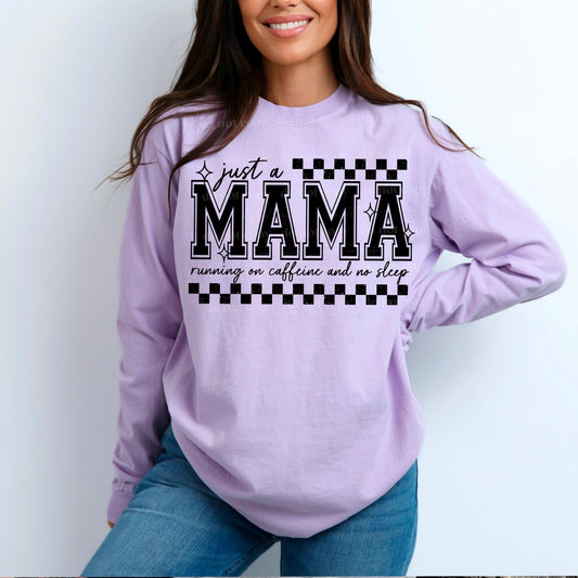 Just A Mama Black Font DTF Transfer
