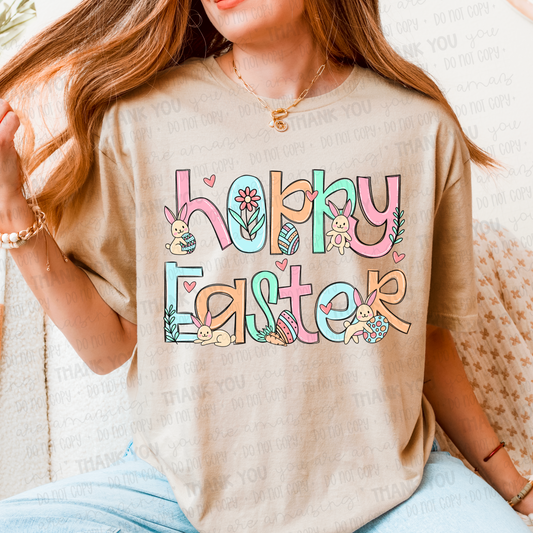 Hoppy Easter Doodle DTF Transfer