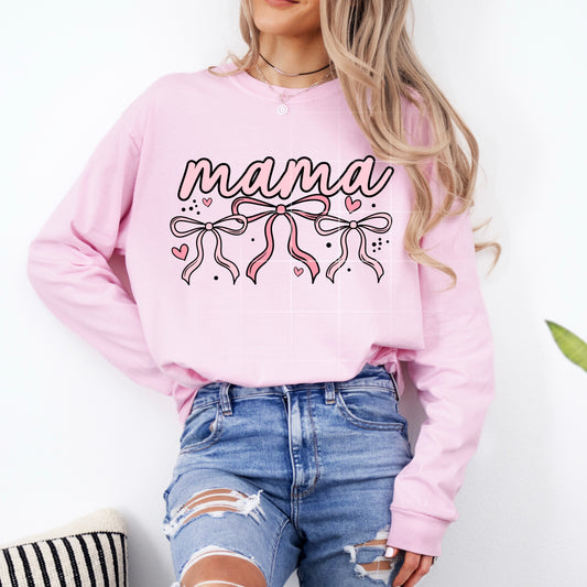 Mama Pink Bow Trio DTF Transfer