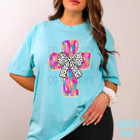 Bright Brushstroke Cross Dalmatian DTF Transfer